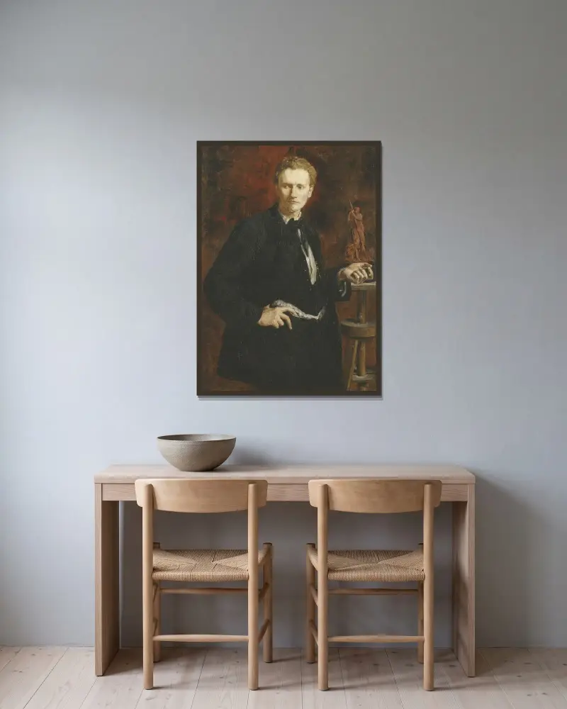 Allan Österlind, konstnären av Ernst Josephson inramad på en vägg