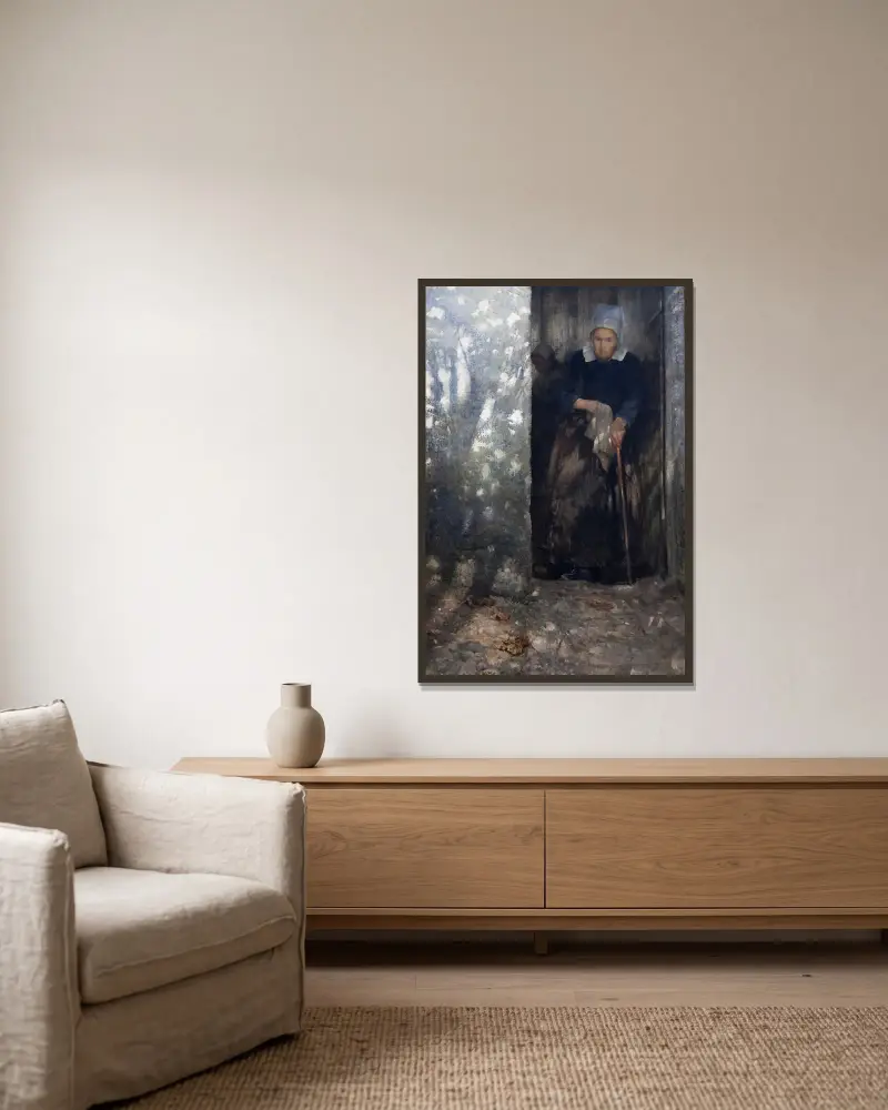 Herbstsonnenschein von Ernst Josephson gerahmt an einer Wand