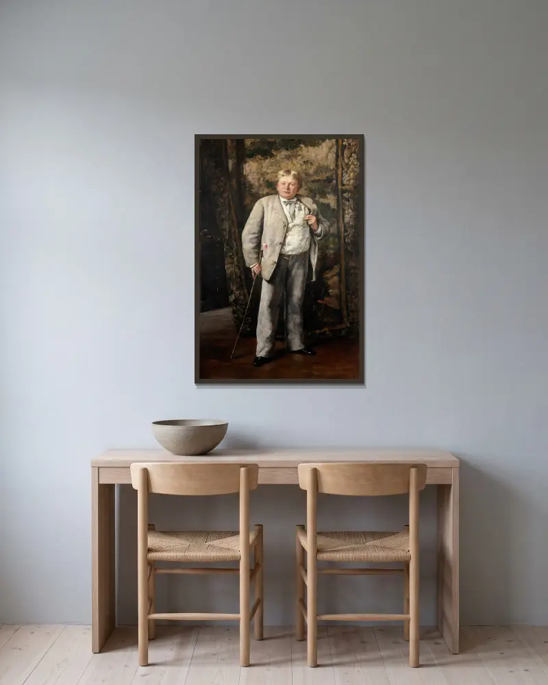 Carl Skånberg, landskapsmålare av Ernst Josephson inramad på en vägg