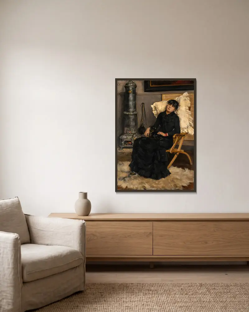 Rekonvalescent, Ernst Josephson v rámu na stěně