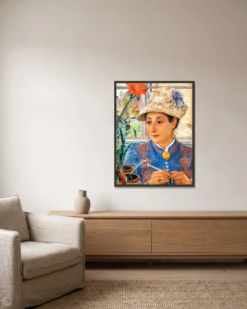 Jeanette Rubenson von Ernst Josephson gerahmt an einer Wand