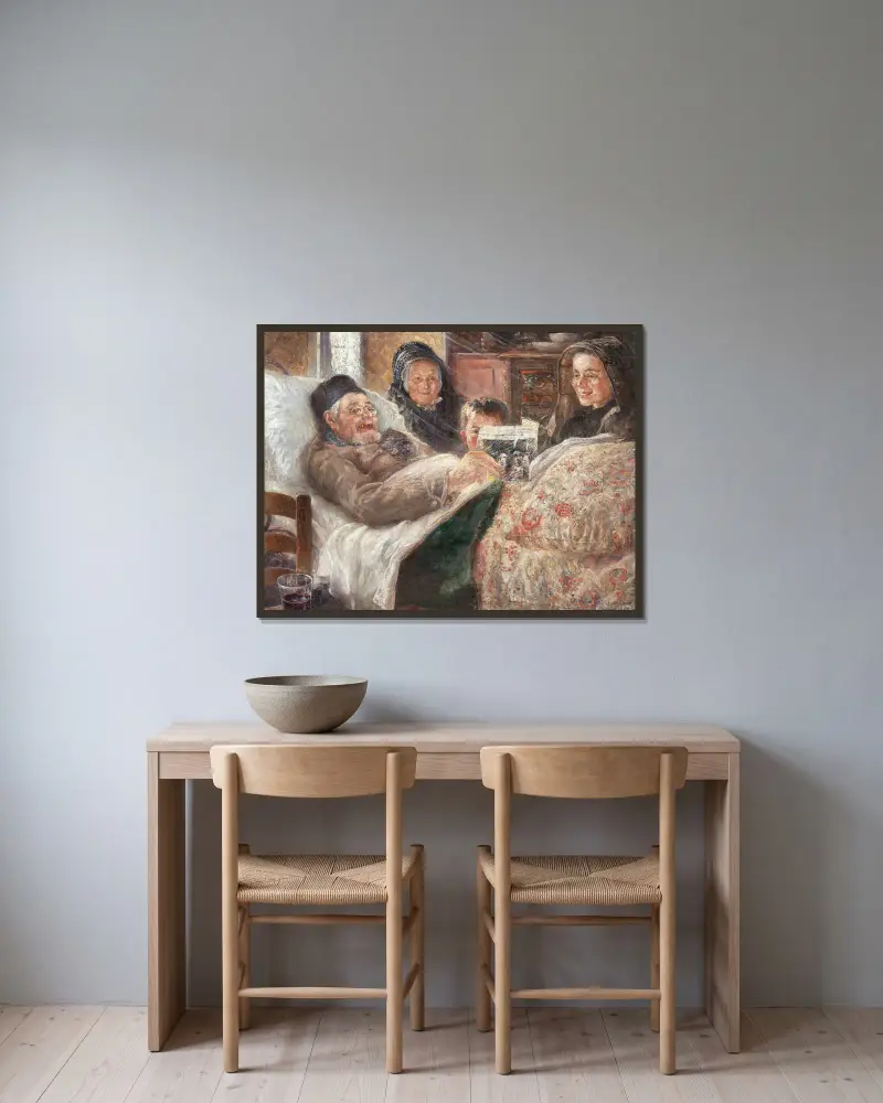 Livets glädje av Ernst Josephson inramad på en vägg