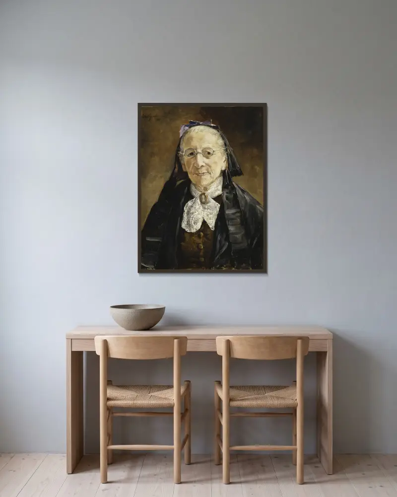 Frau Hanna Marcus von Ernst Josephson gerahmt an einer Wand