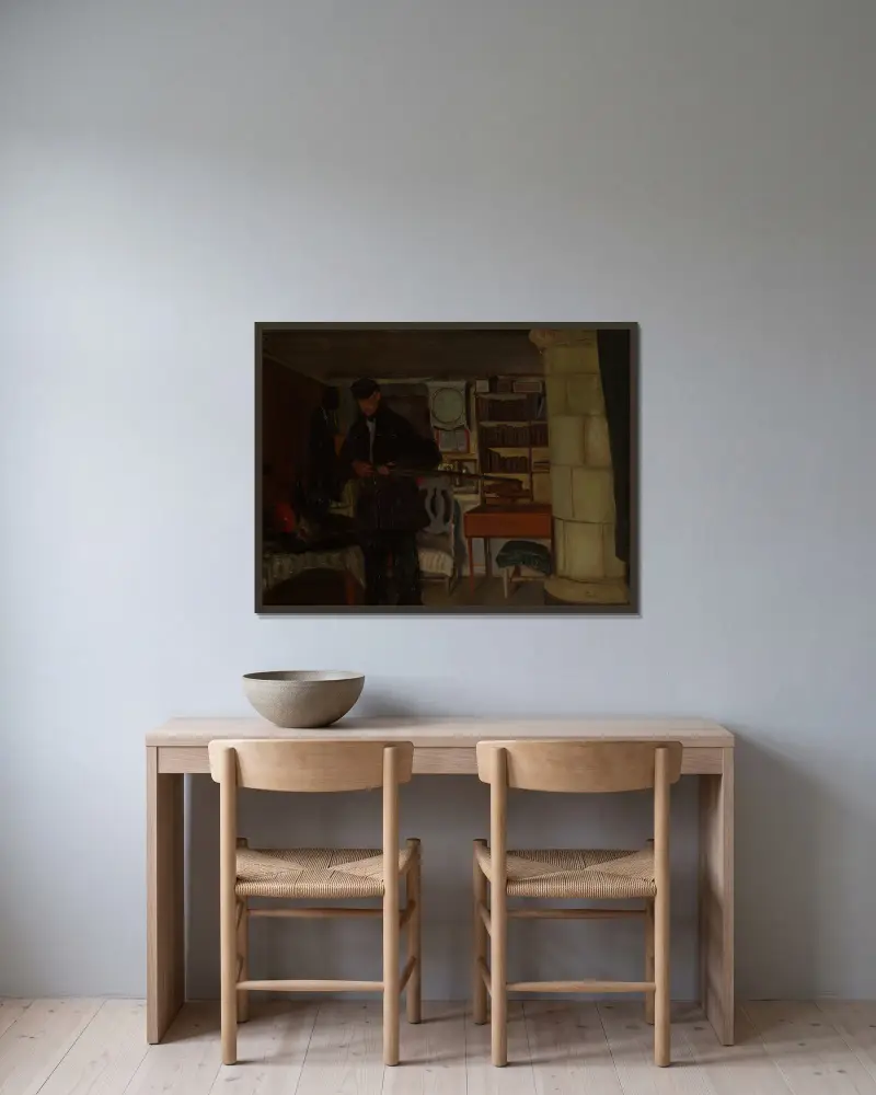 Starý lovec, Ernst Josephson v rámu na stěně
