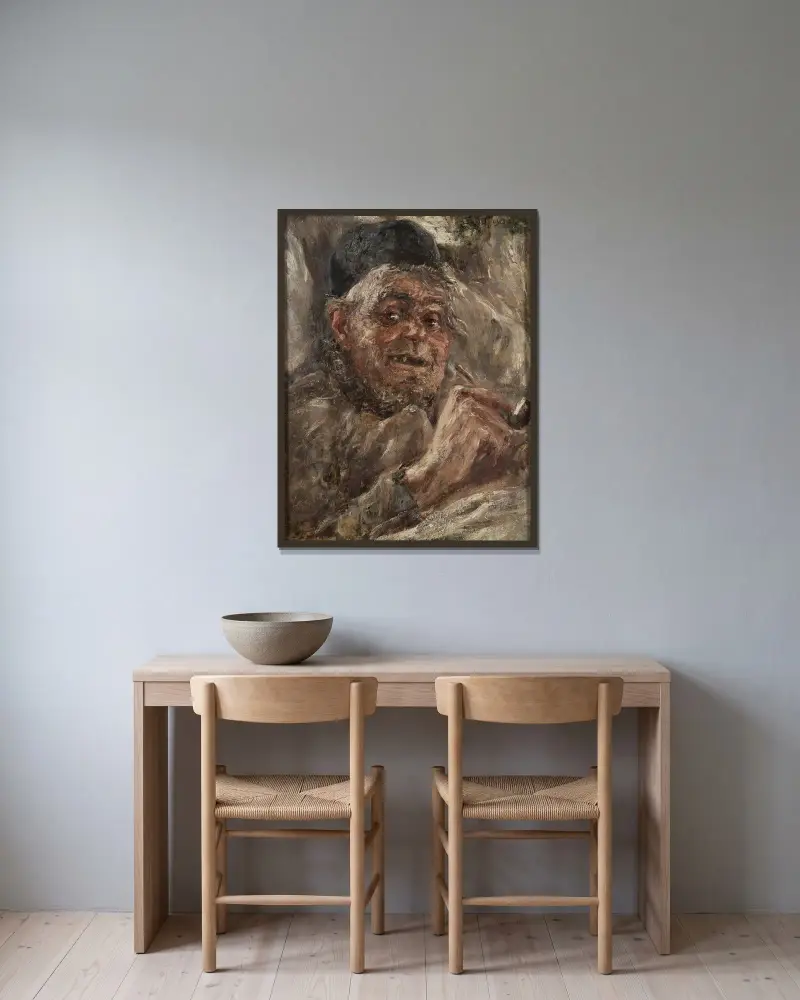 Postmästaren på Bréhat av Ernst Josephson inramad på en vägg