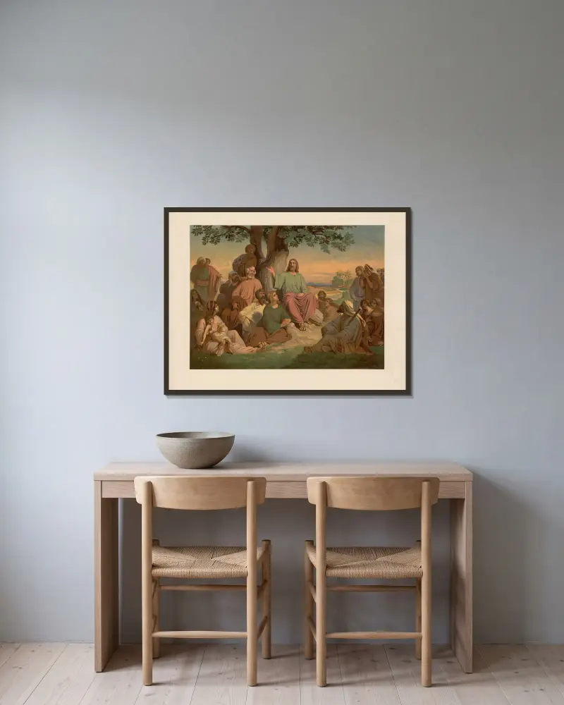 Kazanie na Górze, Ernst Pessler w ramie na ścianie