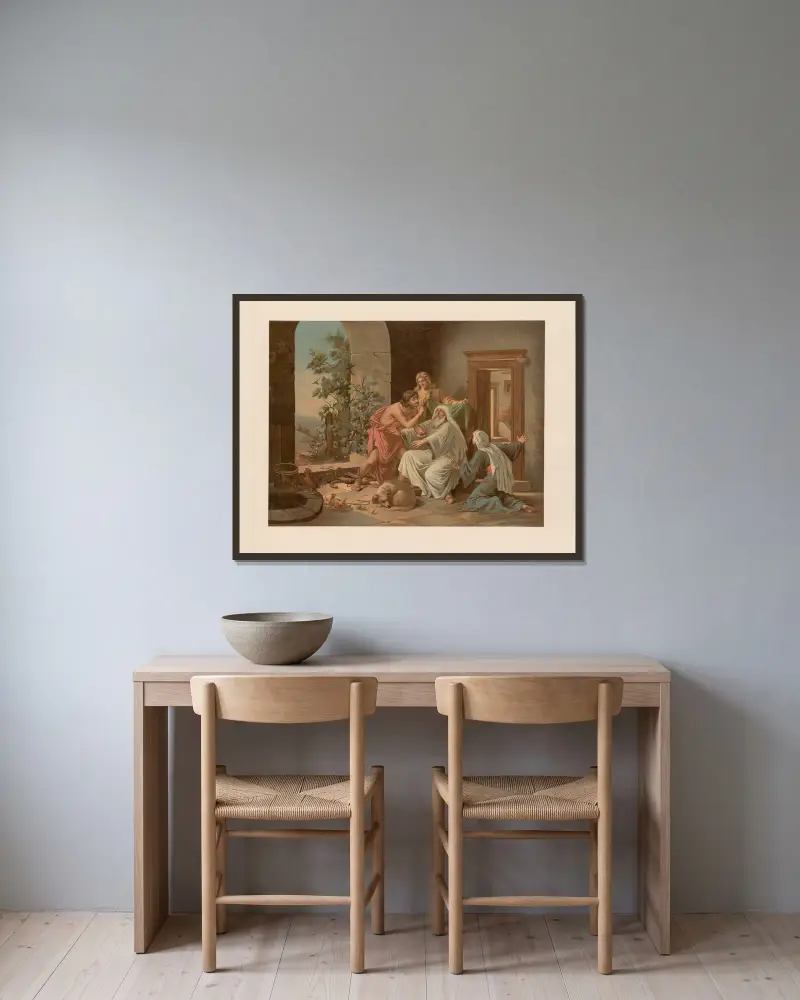 Uzdrowienie Tobiasza, Ernst Pessler w ramie na ścianie