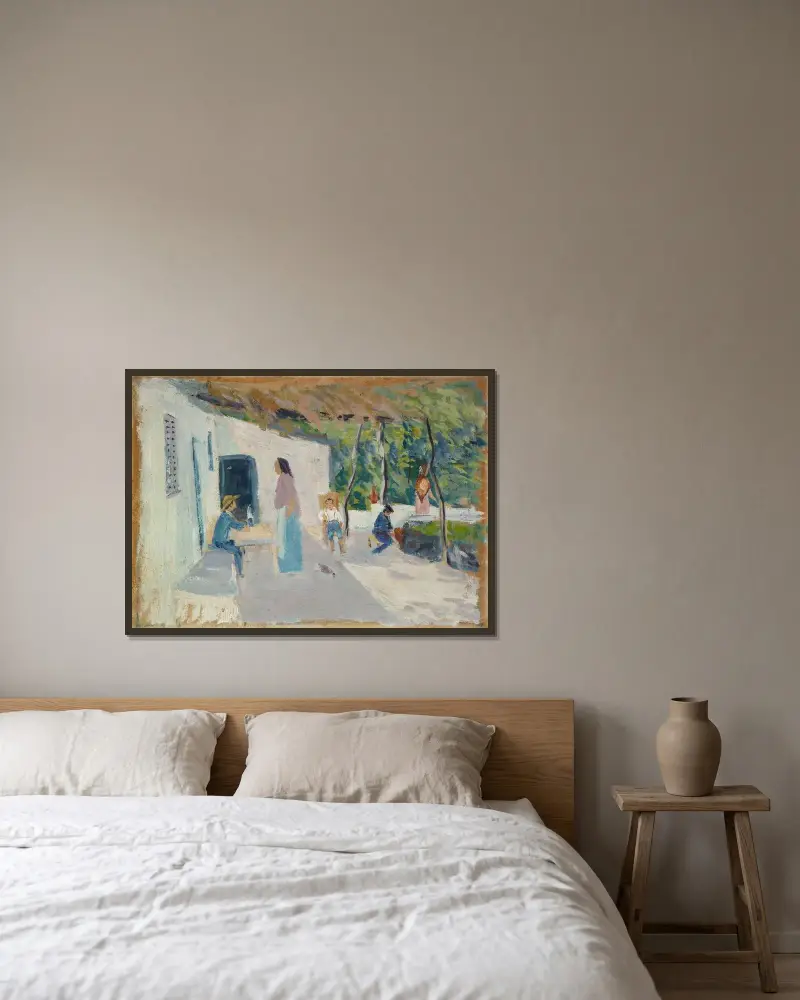 Spanish Pergola av Ernst Schiess inramad på en vägg