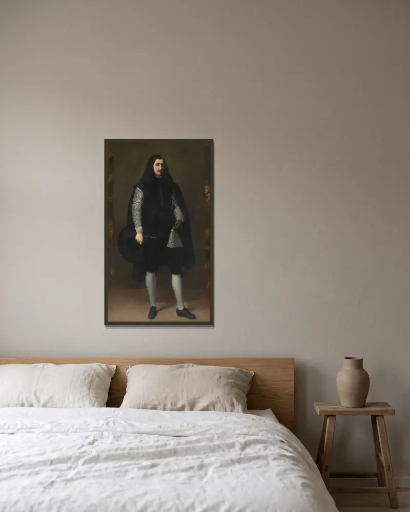 En riddare av Alcántara eller Calatrava av Bartolomé Estebán Murillo inramad på en vägg