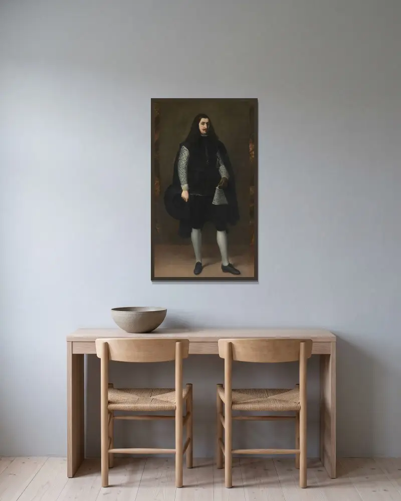En riddare av Alcántara eller Calatrava av Bartolomé Estebán Murillo inramad på en vägg