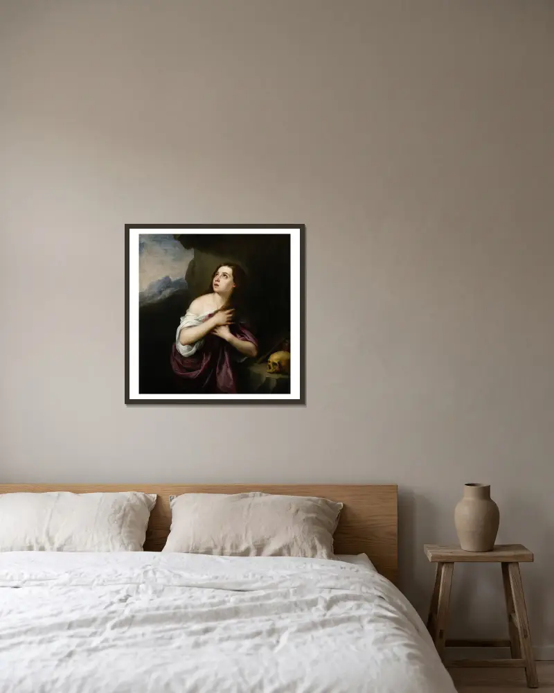 Pokutująca Magdalena, Bartolomé Estebán Murillo w ramie na ścianie
