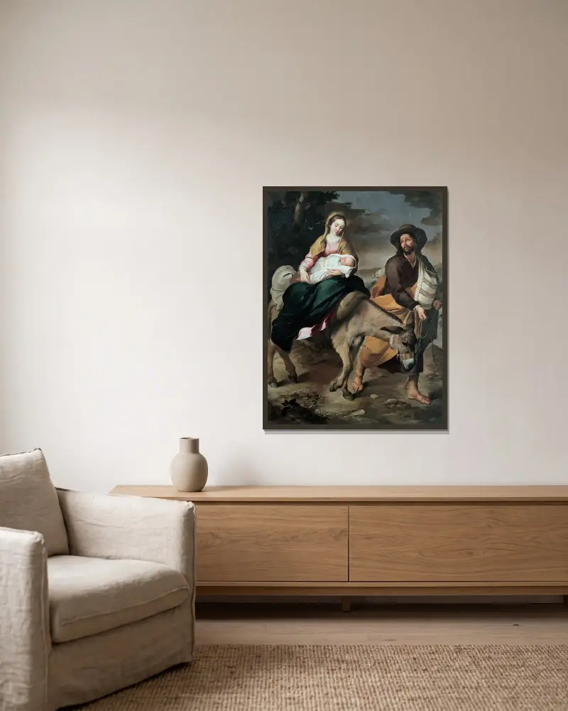 Útěk do Egypta, Bartolomé Estebán Murillo v rámu na stěně