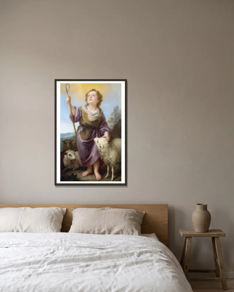Dobrý pastýř, Bartolomé Estebán Murillo v rámu na stěně
