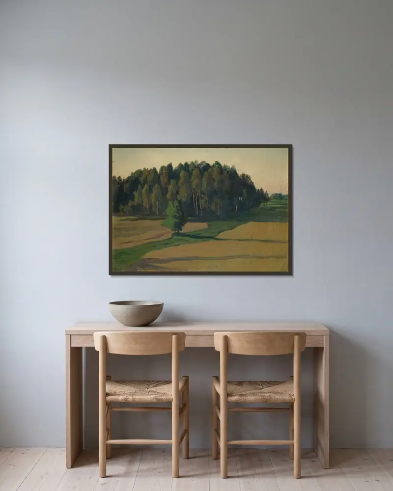 Pole i las, Ester Almqvist w ramie na ścianie
