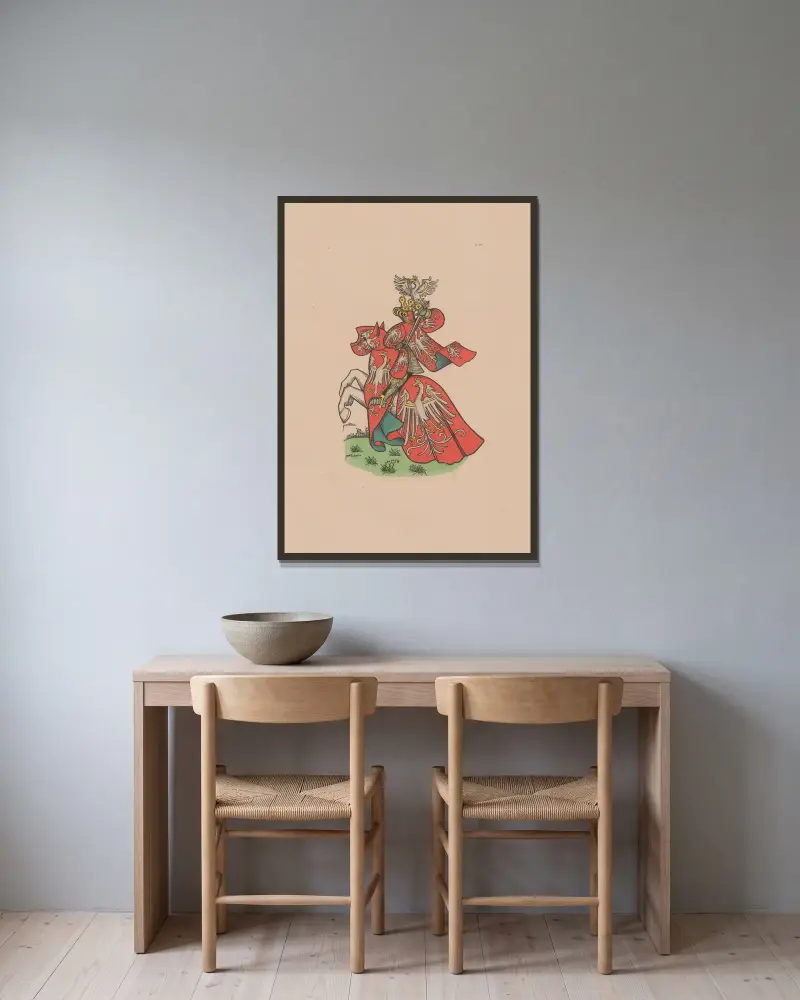Ancien armorial équestre de la Toison d’or et de l’Europe au 15e siècle Pl.101 av Berger-Levrault et Cie inramad på en vägg