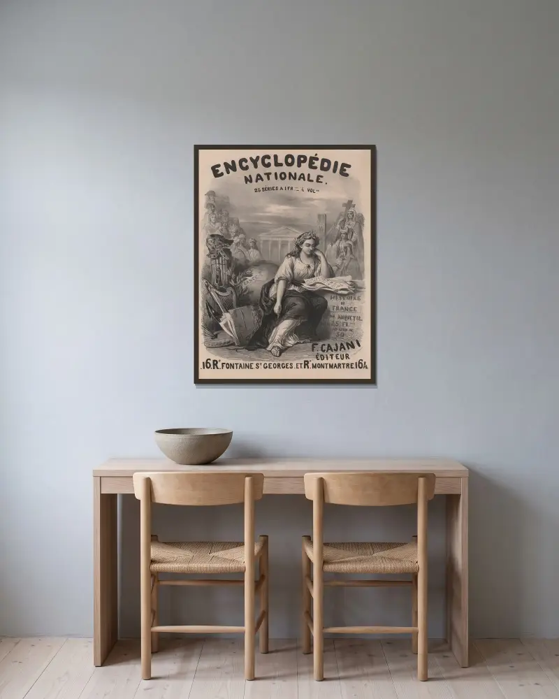 Encyclopédie nationale … Histoire de France par Anqueti av Lith. J. Rigo et Cie inramad på en vägg