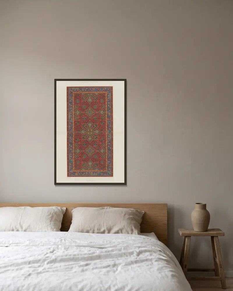La Décoration arabe Pl.04 av Marpon et Flammarion inramad på en vägg