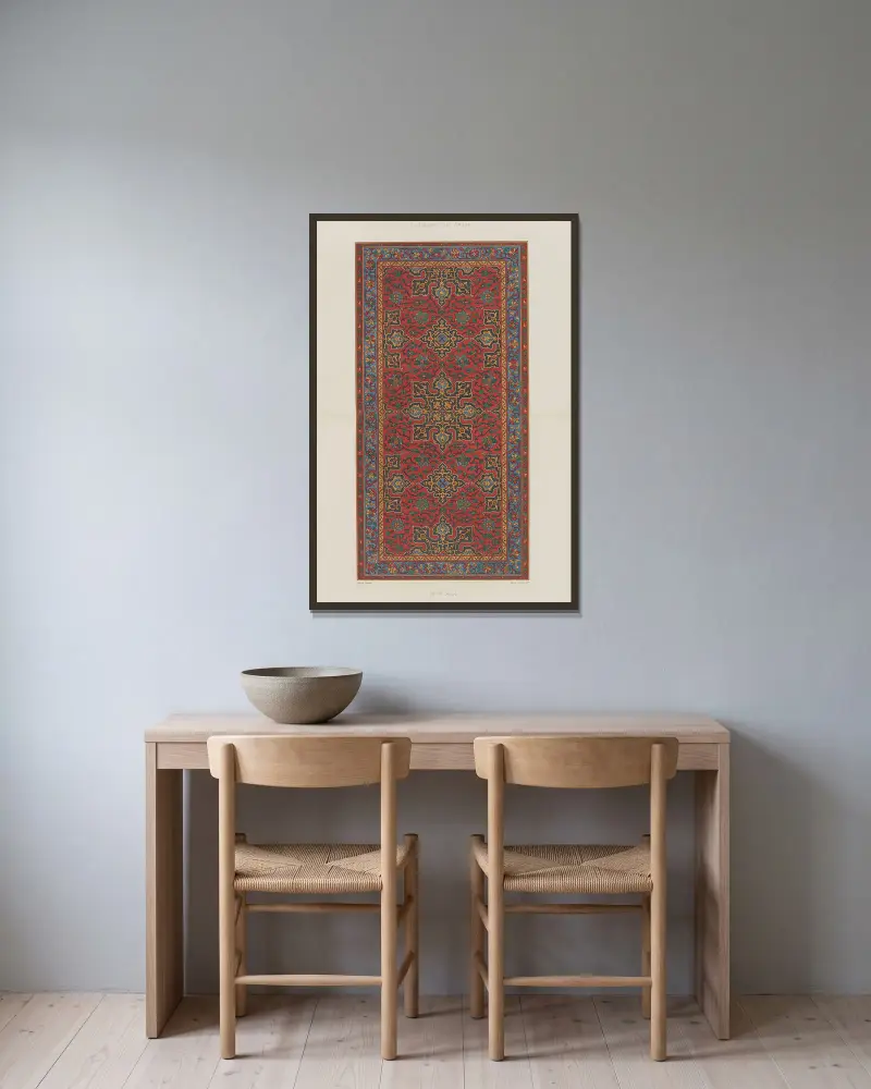 La Décoration arabe Pl.04 av Marpon et Flammarion inramad på en vägg