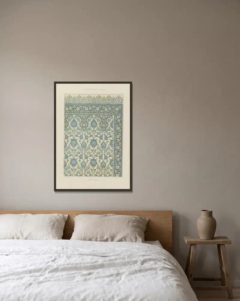 La Décoration arabe Pl.15 av Marpon et Flammarion inramad på en vägg