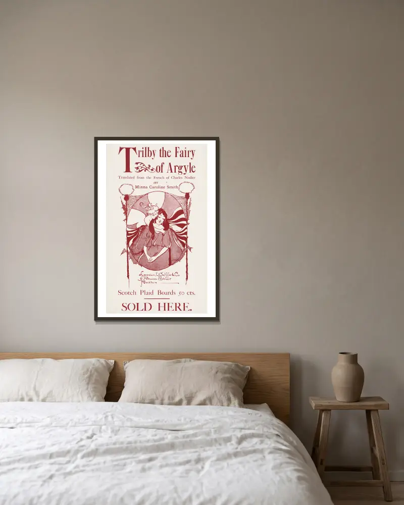 Trilby the fairy of Argyle av Ethel Reed inramad på en vägg