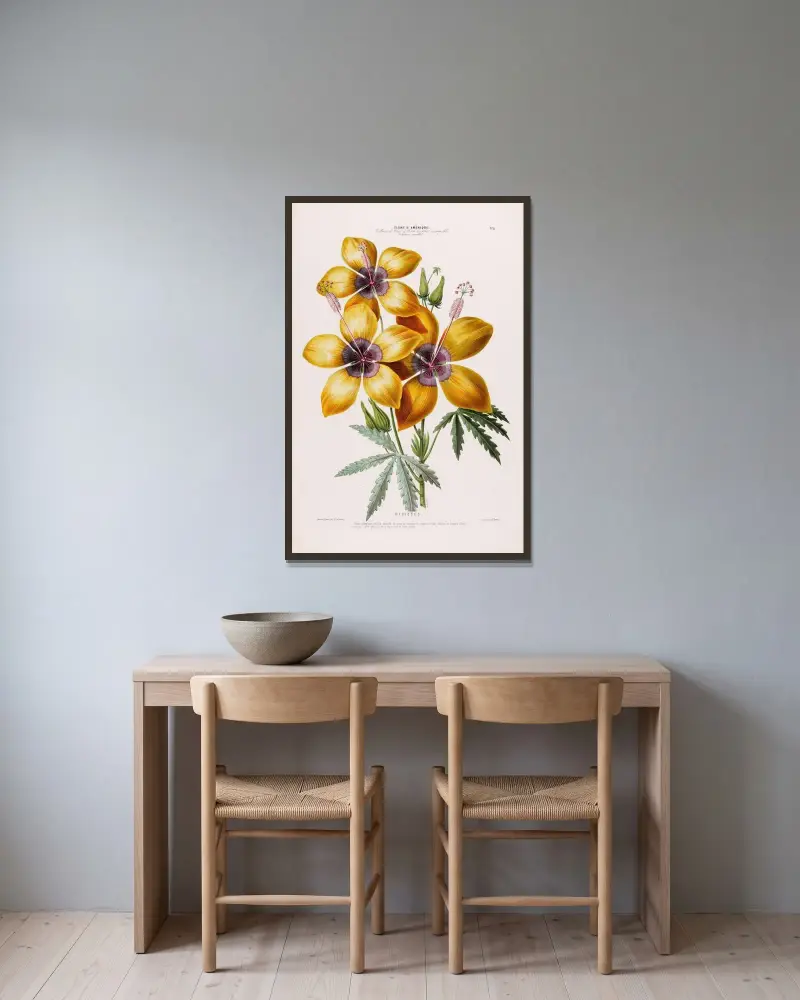 Flore d’Amérique, dessinée d’après nature sur les lieux Pl.011 av Etienne Denisse inramad på en vägg
