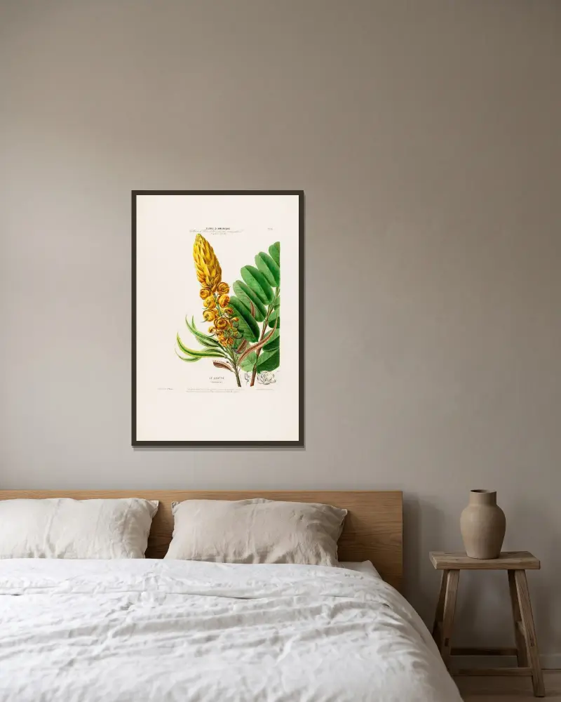 Flore d’Amérique, dessinée d’après nature sur les lieux Pl.020 av Etienne Denisse inramad på en vägg