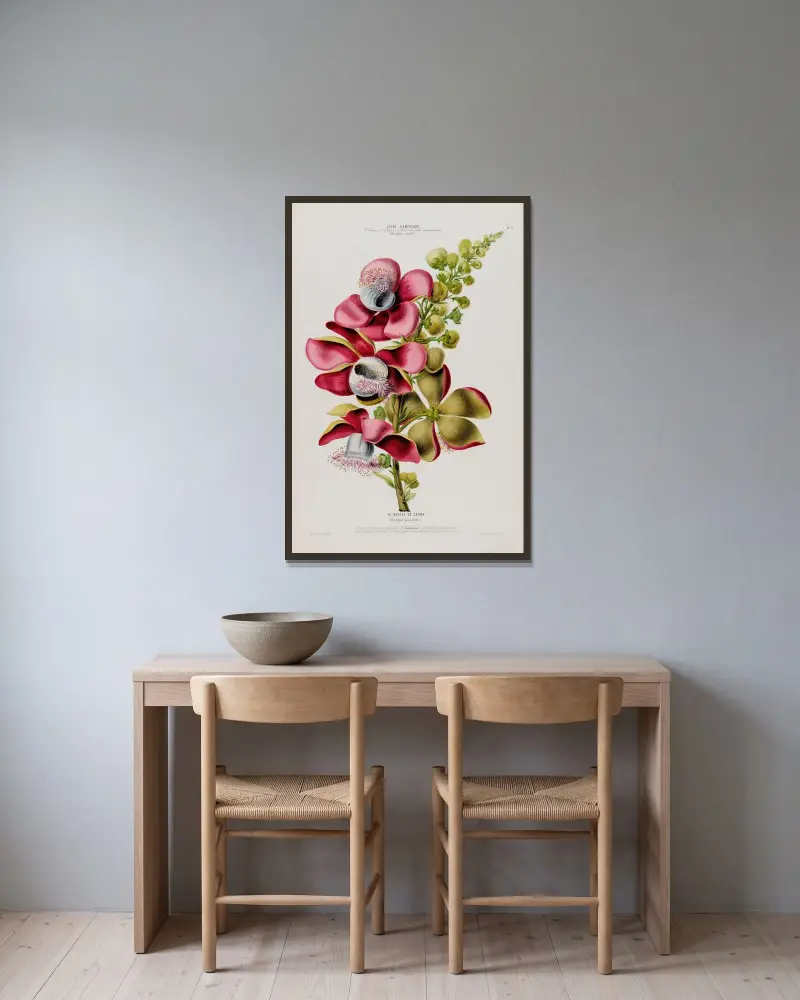Flore d’Amérique, dessinée d’après nature sur les lieux Pl.079 av Etienne Denisse inramad på en vägg