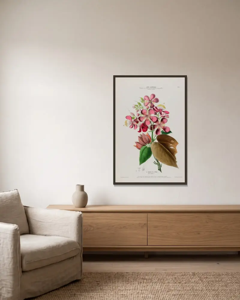 Flore d’Amérique, dessinée d’après nature sur les lieux Pl.081 av Etienne Denisse inramad på en vägg
