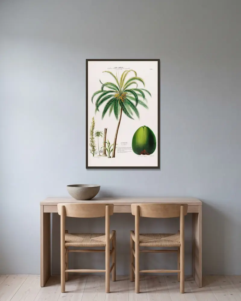 Flore d’Amérique, dessinée d’après nature sur les lieux Pl.096 av Etienne Denisse inramad på en vägg