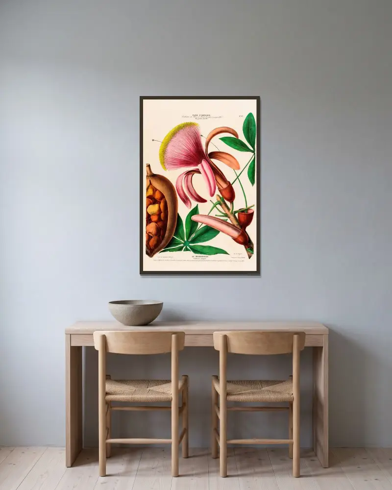 Flore d’Amérique, dessinée d’après nature sur les lieux Pl.097 av Etienne Denisse inramad på en vägg