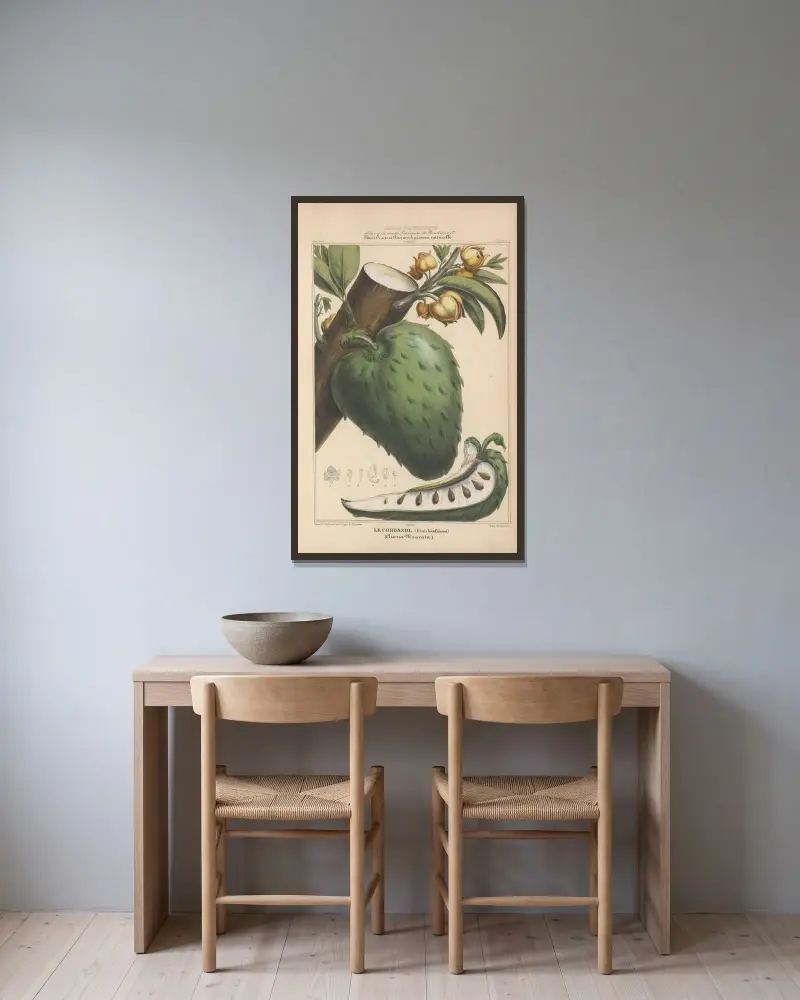 Flore d’Amérique Pl.17 av Etienne Denisse inramad på en vägg