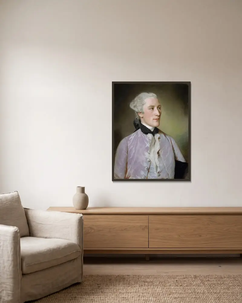 Jean-Louis Buisson-Boissier av Jean-Etienne Liotard inramad på en vägg