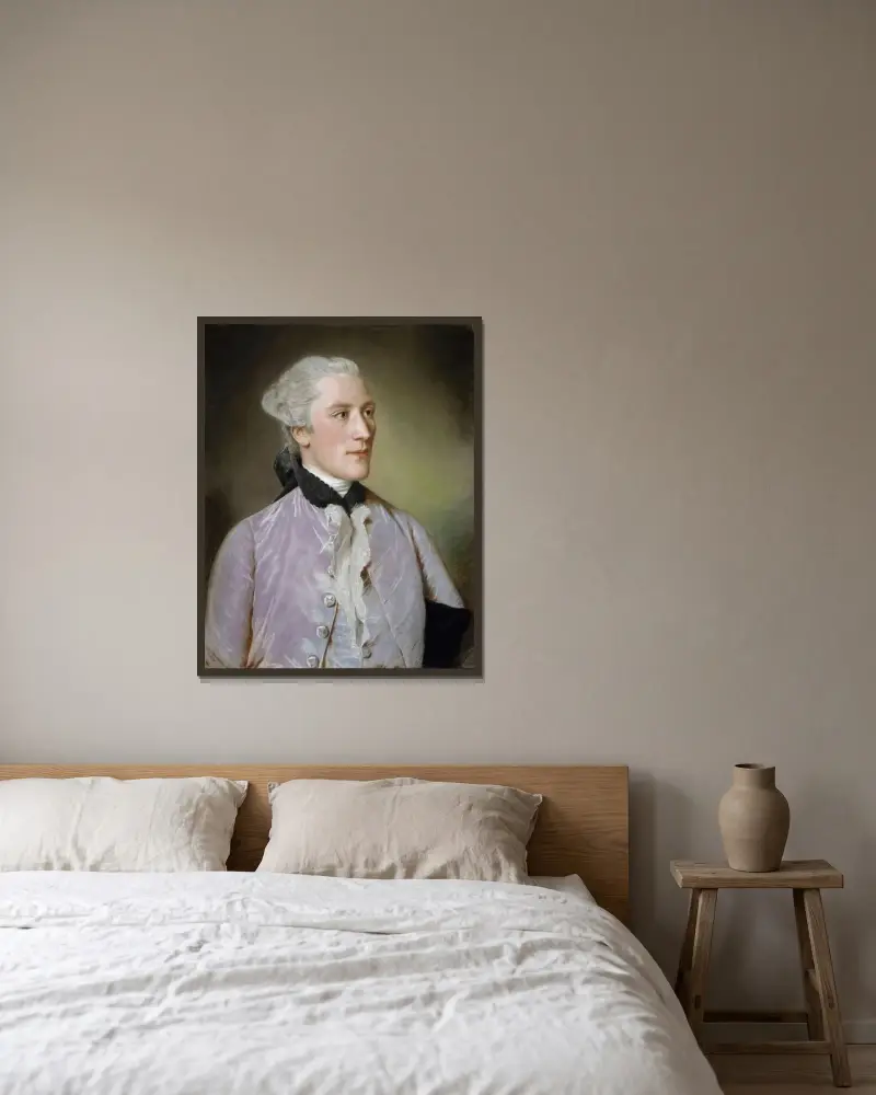 Jean-Louis Buisson-Boissier av Jean-Etienne Liotard inramad på en vägg
