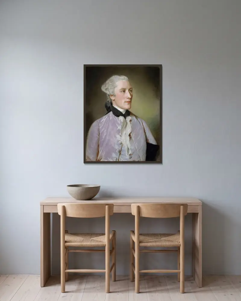 Jean-Louis Buisson-Boissier av Jean-Etienne Liotard inramad på en vägg