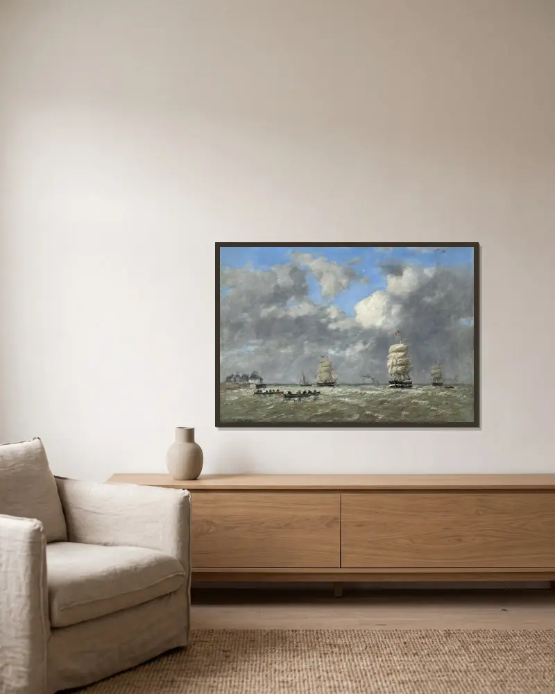 Le Havre, Eugène Boudin w ramie na ścianie