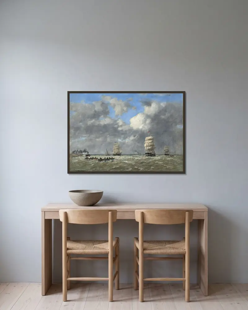 Le Havre, Eugène Boudin w ramie na ścianie
