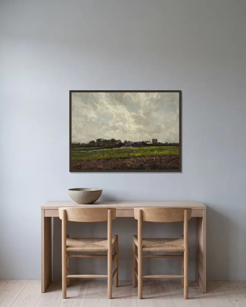 Studie von Eugène Boudin gerahmt an einer Wand