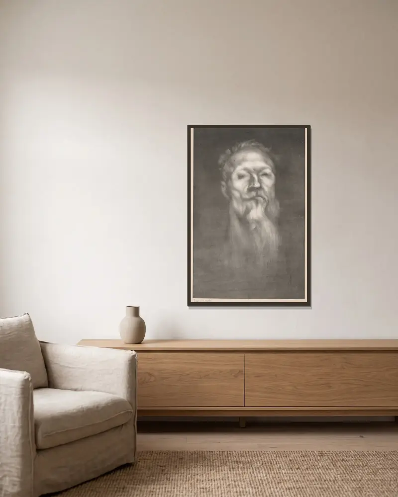 Auguste Rodin, Eugène Carriere v rámu na stěně