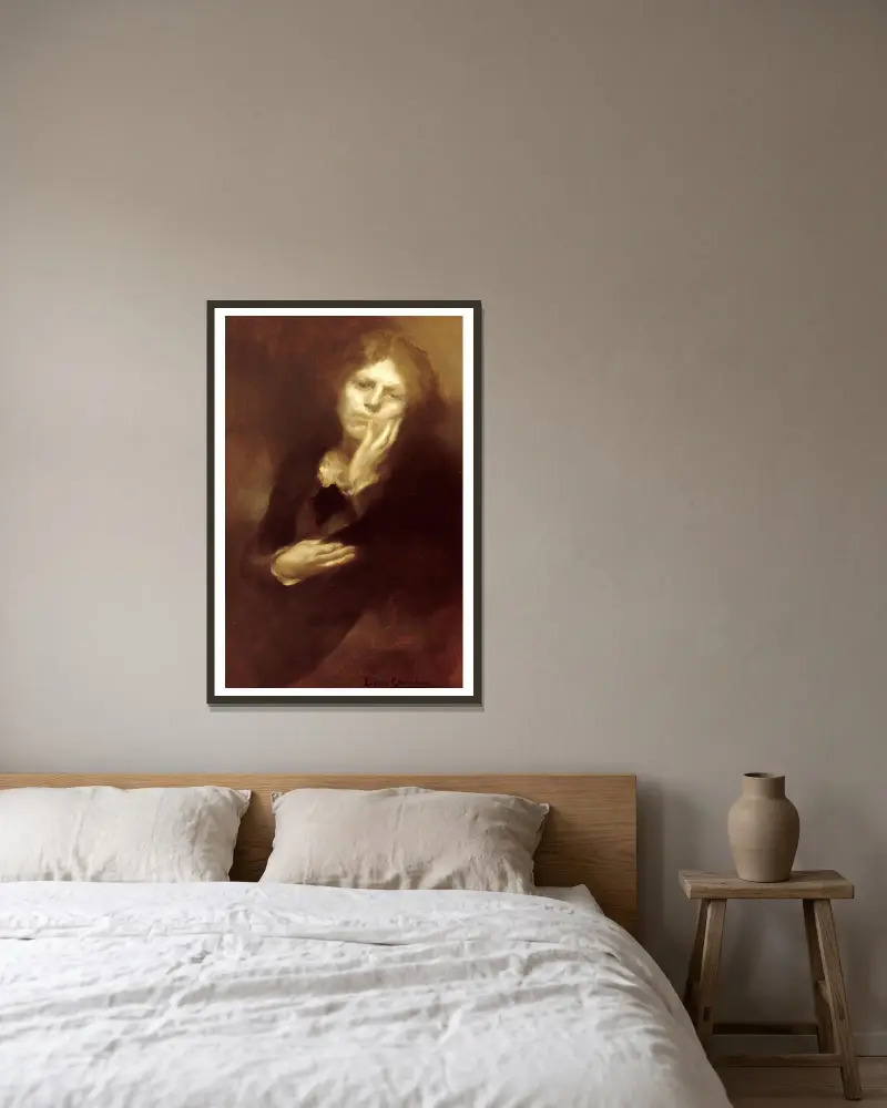 Fantine verlassen von Eugène Carriere gerahmt an einer Wand