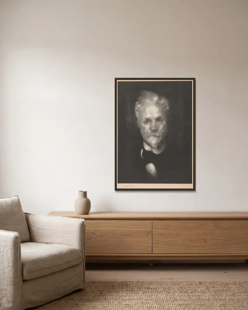 Henri Rochefort von Eugène Carriere gerahmt an einer Wand