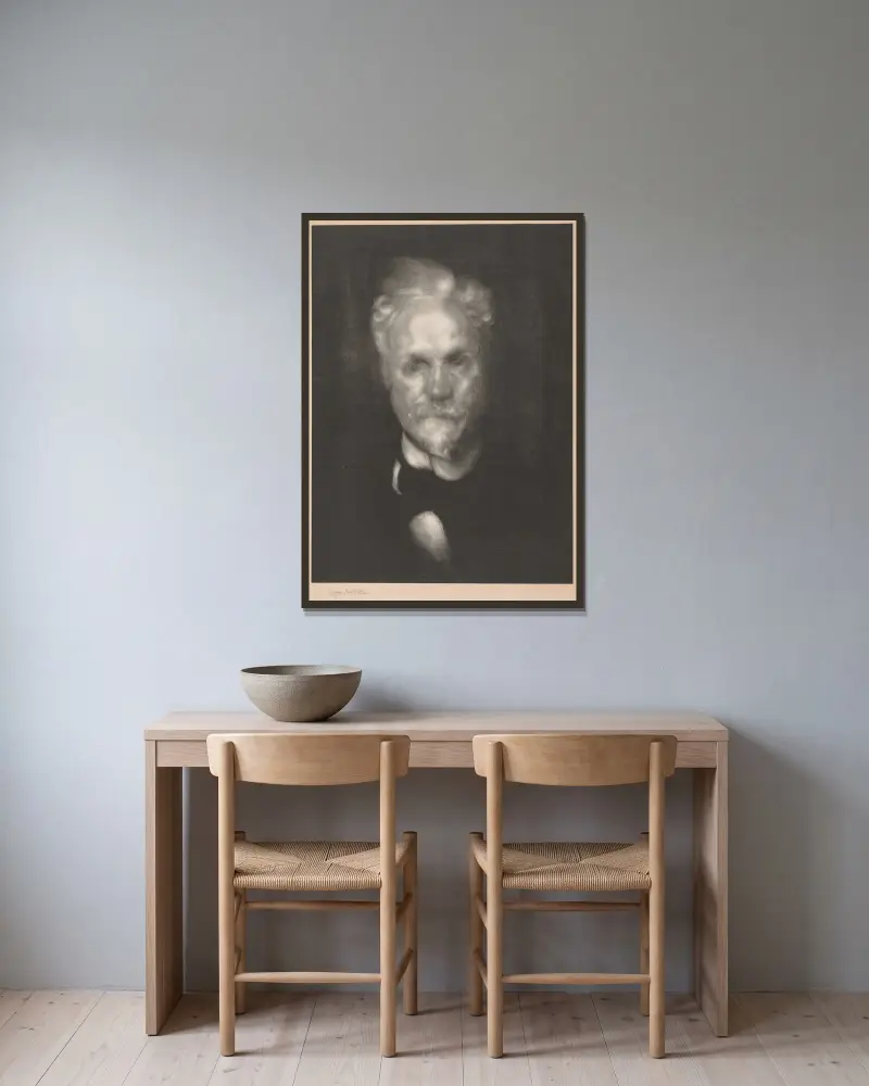 Henri Rochefort von Eugène Carriere gerahmt an einer Wand