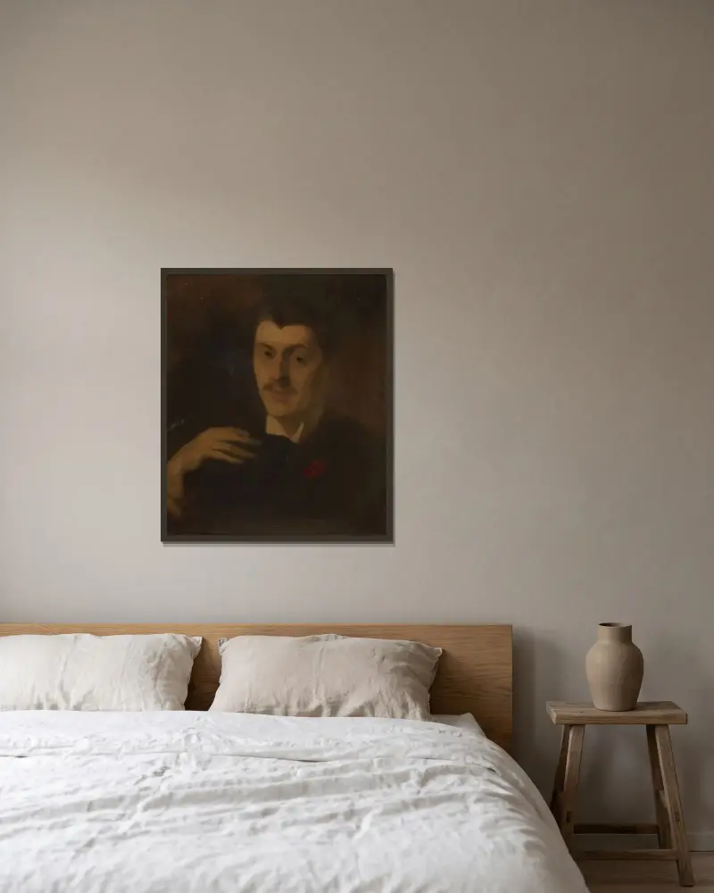 Pol Neveux von Eugène Carriere gerahmt an einer Wand