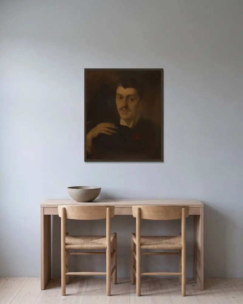 Pol Neveux von Eugène Carriere gerahmt an einer Wand