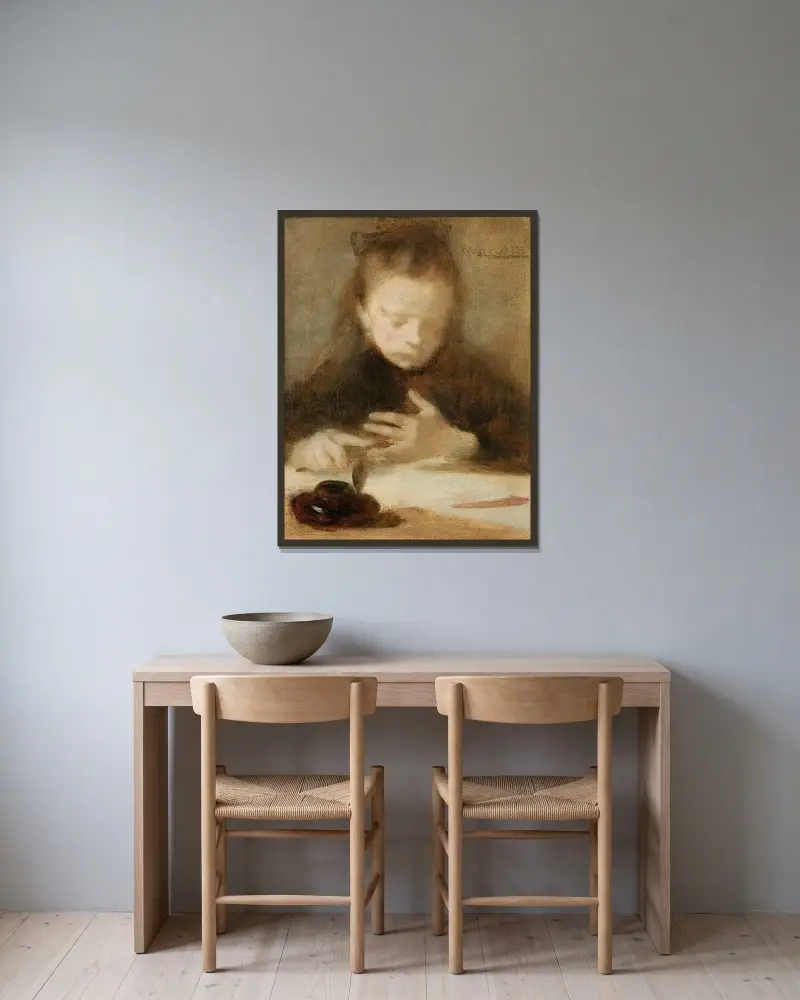 The Addition av Eugène Carriere inramad på en vägg