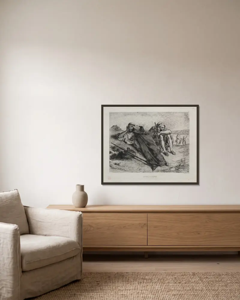 Araber aus Oran, 1833 – Nr. 2 von Eugène Delacroix gerahmt an einer Wand