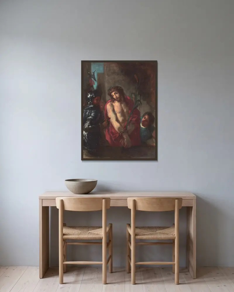 Ecce Homo, Eugène Delacroix v rámu na stěně