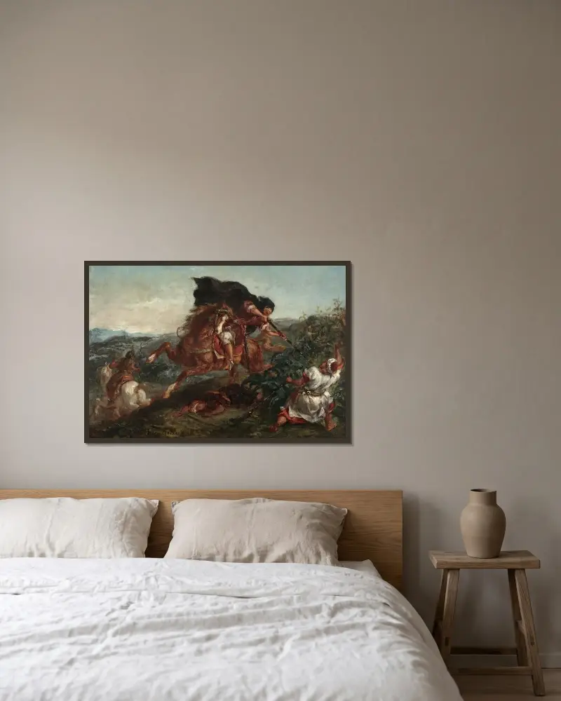 Střetnutí, Eugène Delacroix v rámu na stěně