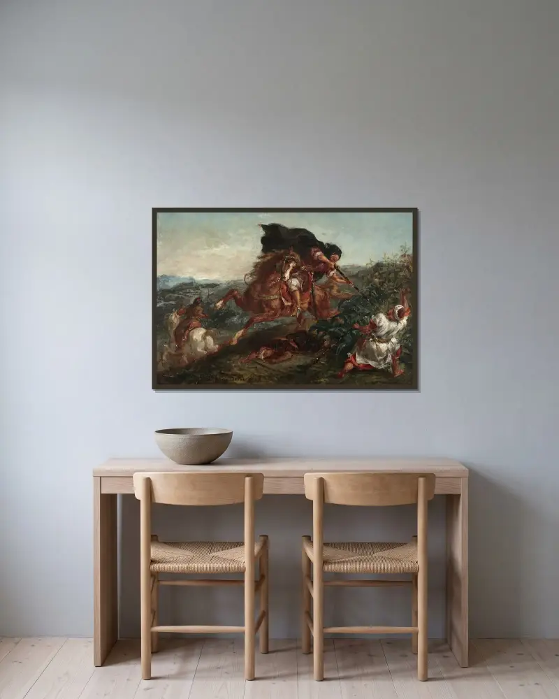 Střetnutí, Eugène Delacroix v rámu na stěně