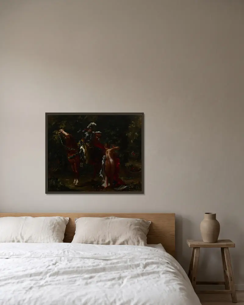 Marphise, Eugène Delacroix v rámu na stěně