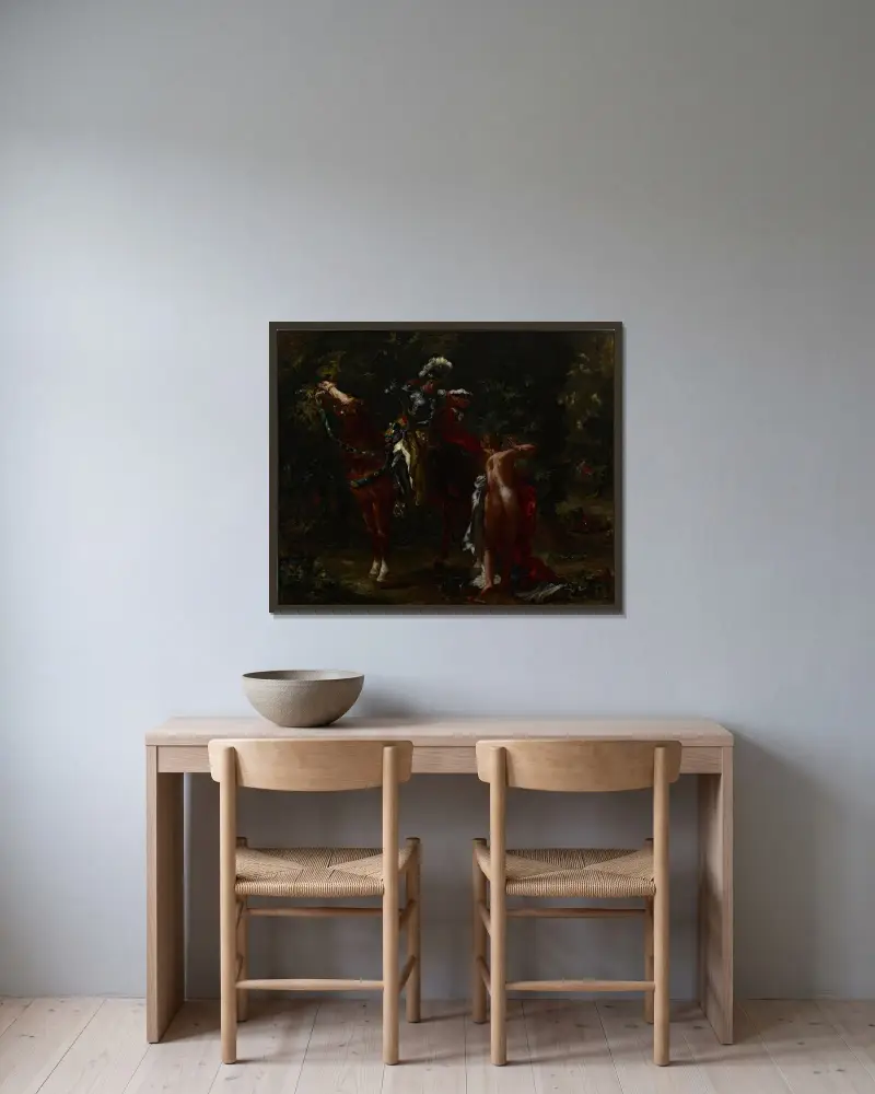 Marphise, Eugène Delacroix v rámu na stěně